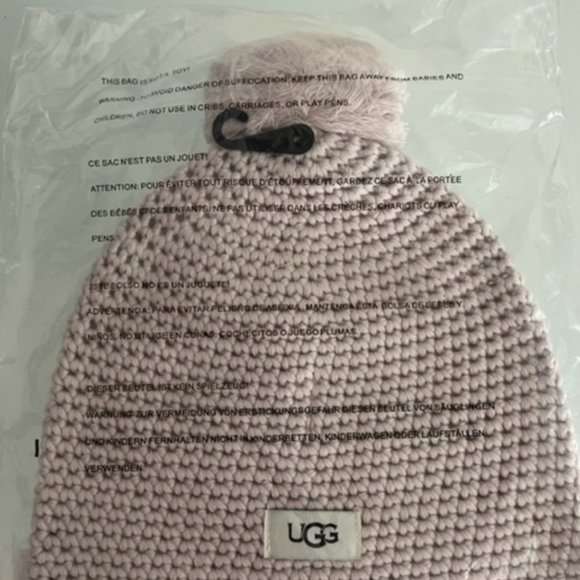 UGG Pink Pom-Pom Beanie